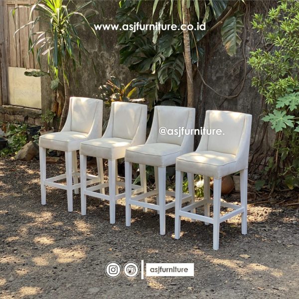 Kursi Bar Modern Sofa Kaki Putih Minimalis