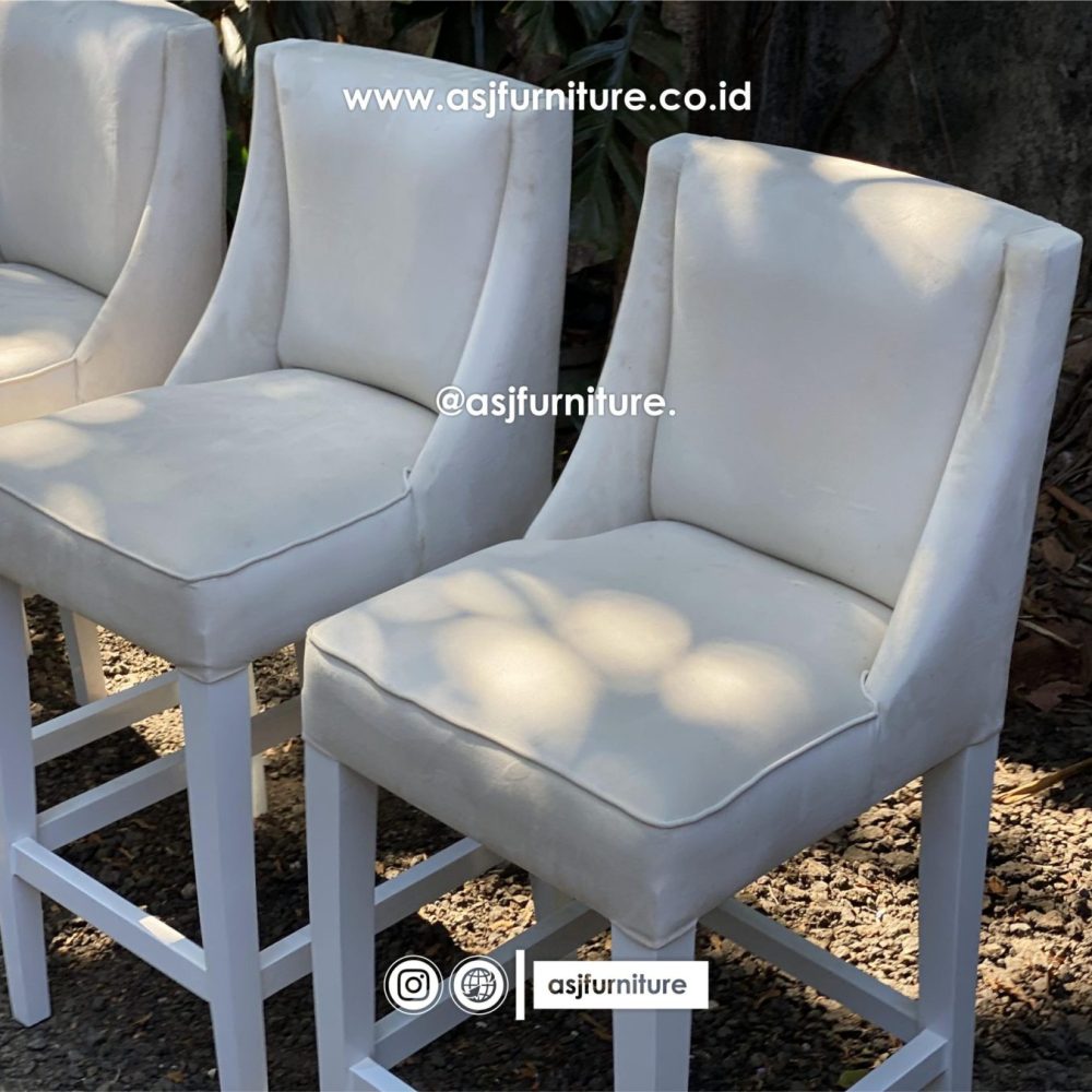 Kursi Bar Modern Sofa Kaki Putih Minimalis
