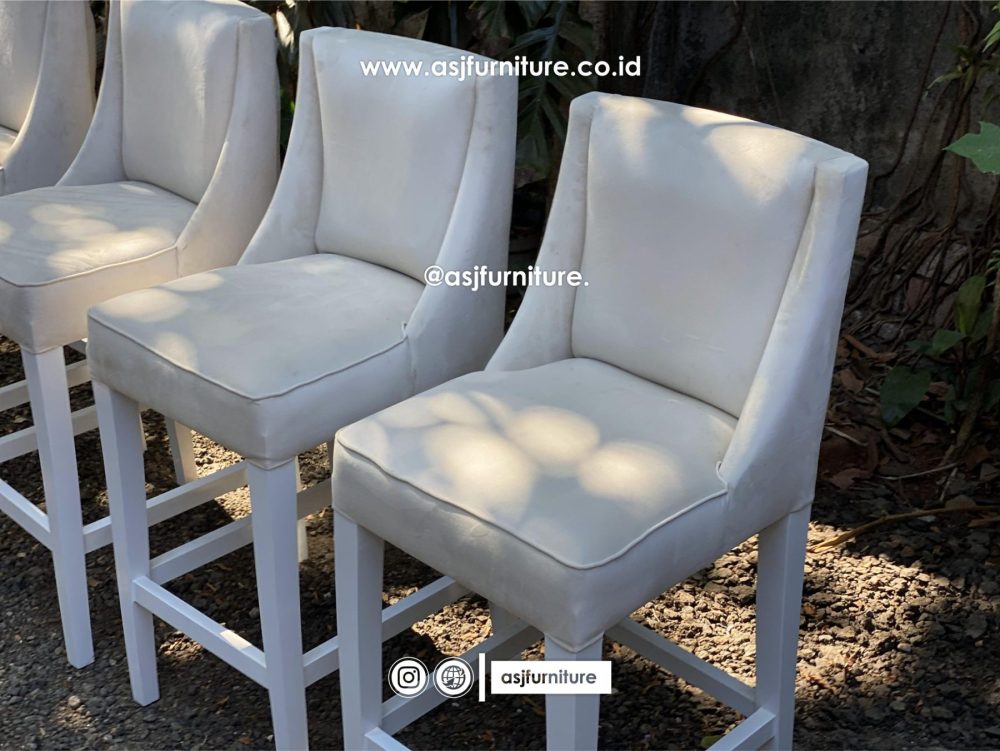 Kursi Bar Modern Sofa Kaki Putih Minimalis