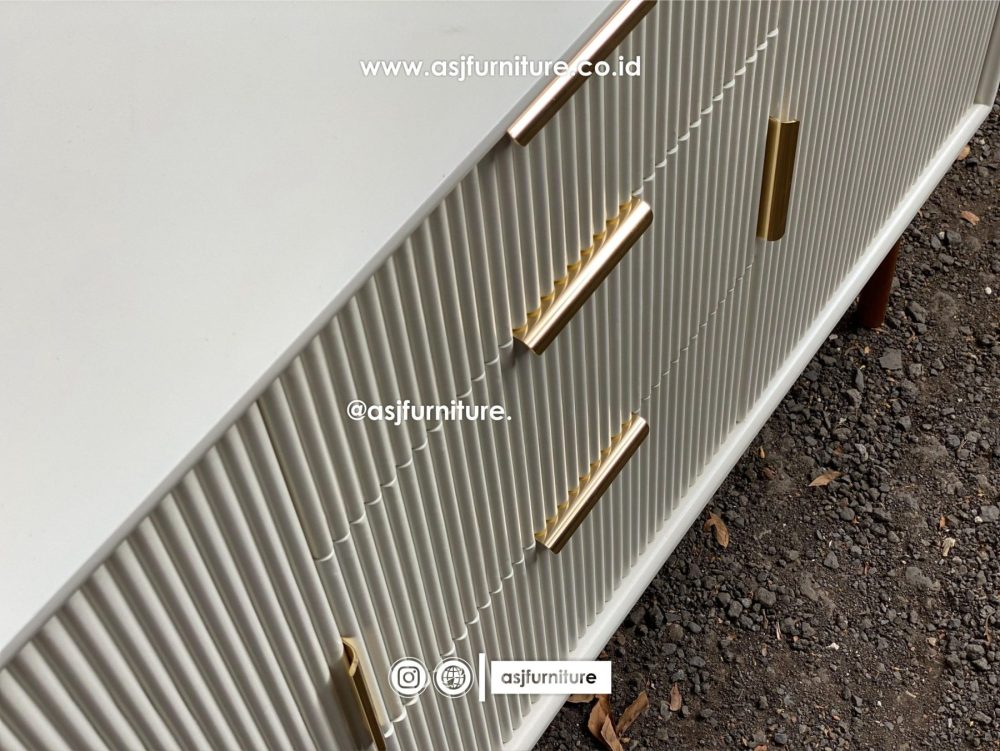 Bufet Putih Pintu Laci Salur Minimalis