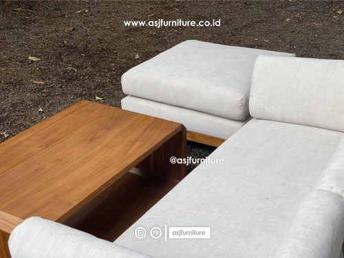 Set Kursi Sofa Tamu Jati Modern Meja Minimalis