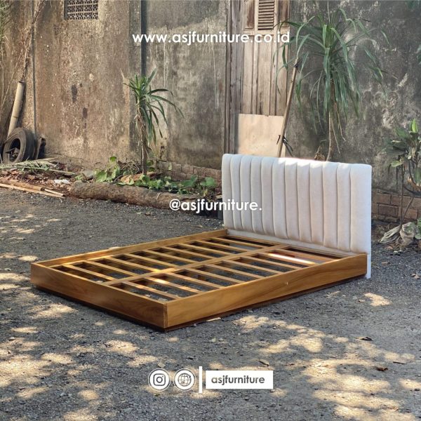 Dipan Tempat Tidur Jati Modern Jati Sandaran Busa Minimalis