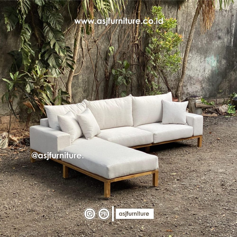 Kursi Tamu Sudut Jati Sofa Modern Minimalis