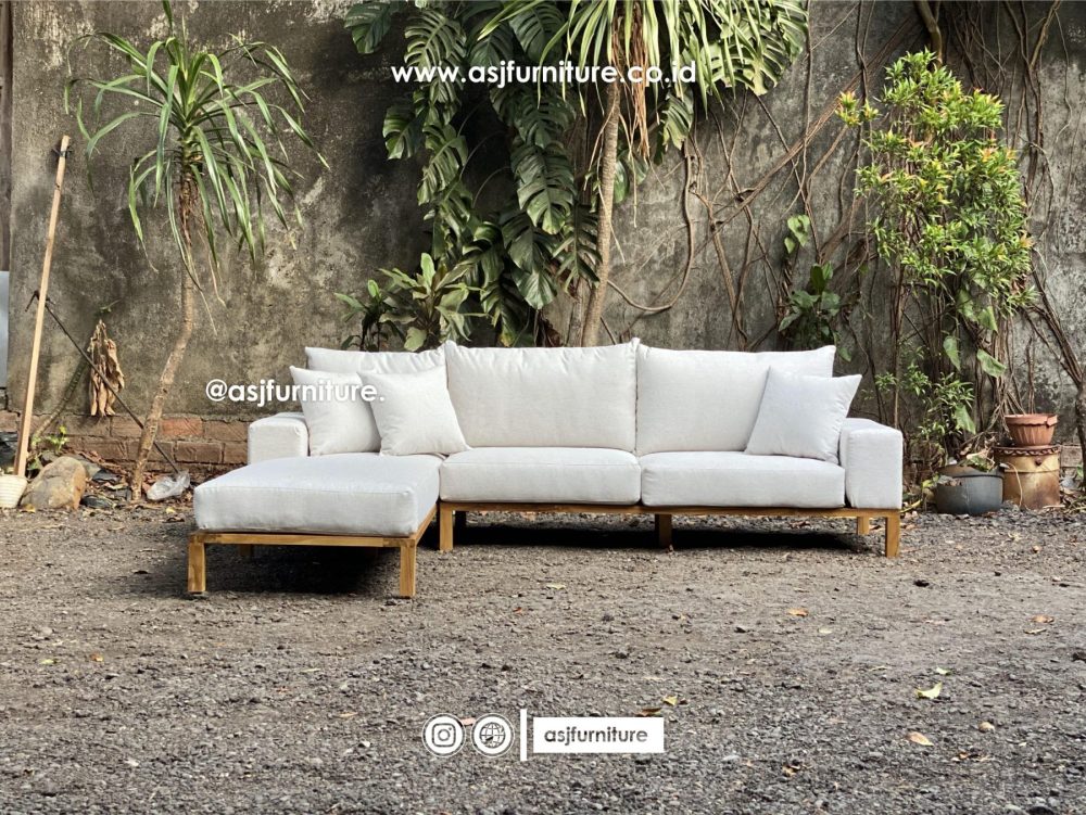 Kursi Tamu Sudut Jati Sofa Modern Minimalis