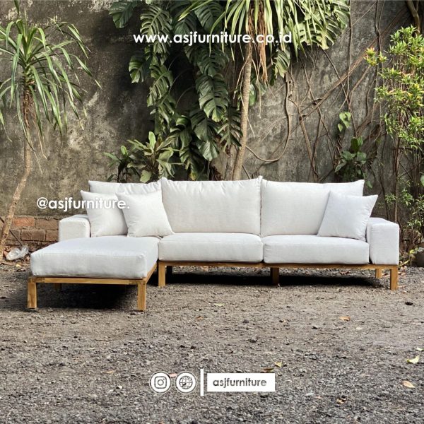 Kursi Tamu Sudut Jati Sofa Modern Minimalis