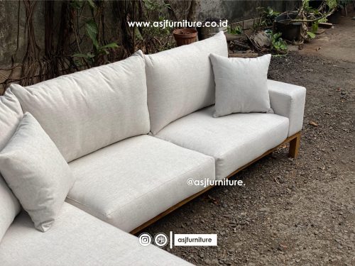 Kursi Tamu Sudut Jati Sofa Modern Minimalis