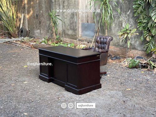 Set Meja Kerja Jati Direktur Mewah Klasik