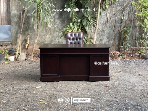 Set Meja Kerja Jati Direktur Mewah Klasik