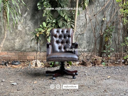 Kursi Kerja Jati Putar Kantor Direktur Klasik Mewah
