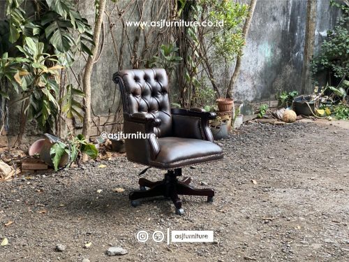 Kursi Kerja Jati Putar Kantor Direktur Klasik Mewah