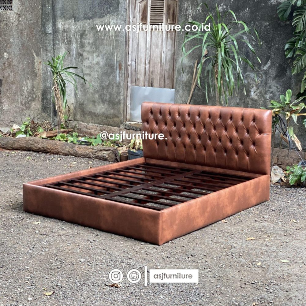 Dipan Tidur Mewah Modern Jati Sofa Sandaran Klasik