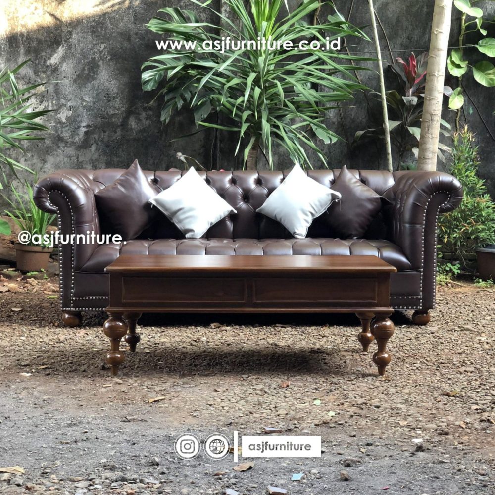 Sofa Tamu Set Jati Chester Mewah Klasik