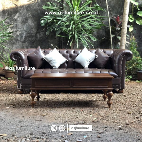 Sofa Tamu Set Jati Chester Mewah Klasik