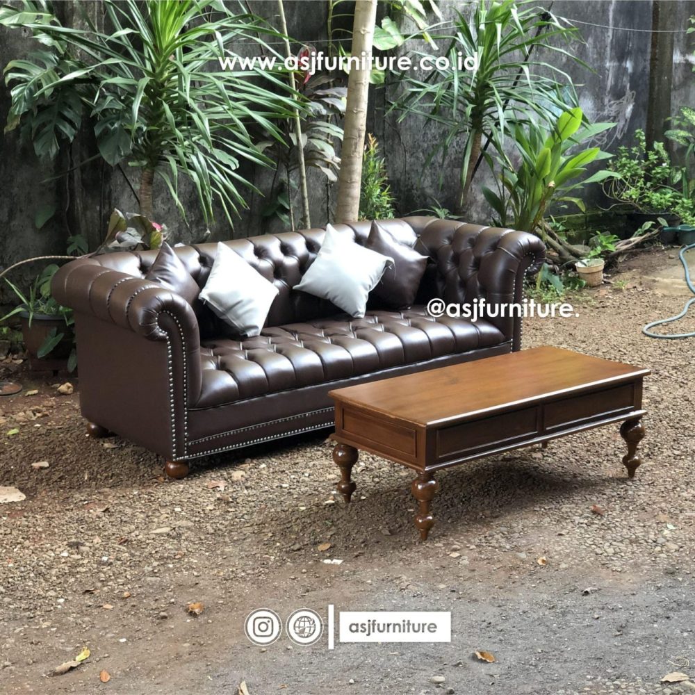 Sofa Tamu Set Jati Chester Mewah Klasik