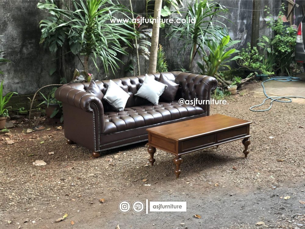 Sofa Tamu Set Jati Chester Mewah Klasik