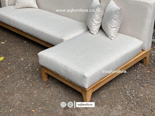 Kursi Sofa Tamu Sudut Jati Japandi Modern Minimalis