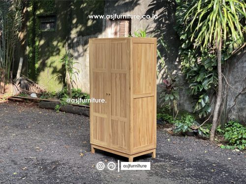 Lemari Pakaian Jati Natural 2 Pintu Modern Minimalis Lemari Pakaian Jati Natural 2 Pintu Modern Minimalis