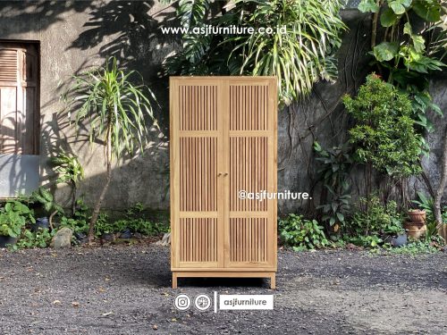 Lemari Pakaian Jati Natural 2 Pintu Modern Minimalis Lemari Pakaian Jati Natural 2 Pintu Modern Minimalis