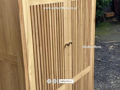 Lemari Pakaian Jati Natural 2 Pintu Modern Minimalis Lemari Pakaian Jati Natural 2 Pintu Modern Minimalis