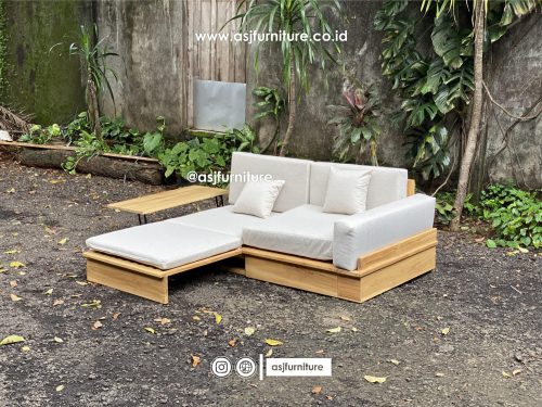 Sofa Bed Jati Natural Modern Minimalis