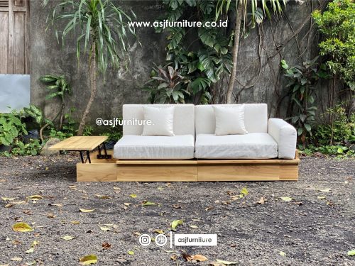 Sofa Bed Jati Natural Modern Minimalis
