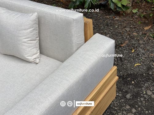 Sofa Bed Jati Natural Modern Minimalis