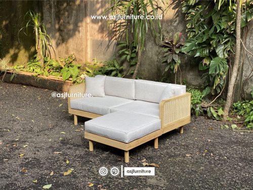 Kursi Jati Rotan Leter L Dudukan Sofa Minimalis Modern Kursi Jati Rotan Leter L Dudukan Sofa Minimalis Modern