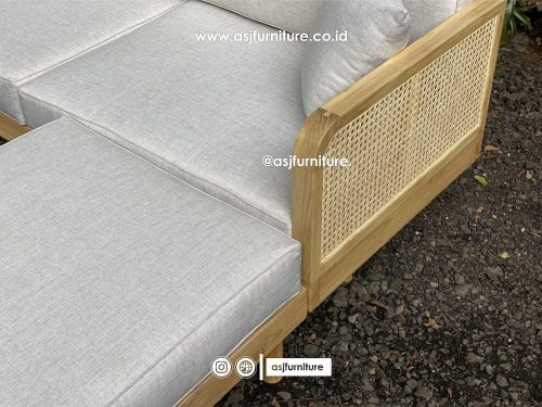 Kursi Jati Rotan Leter L Dudukan Sofa Minimalis Modern Kursi Jati Rotan Leter L Dudukan Sofa Minimalis Modern