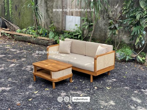 Sofa Jati Rotan Set Natural Minimalis Modern Sofa Jati Rotan Set Natural Minimalis Modern
