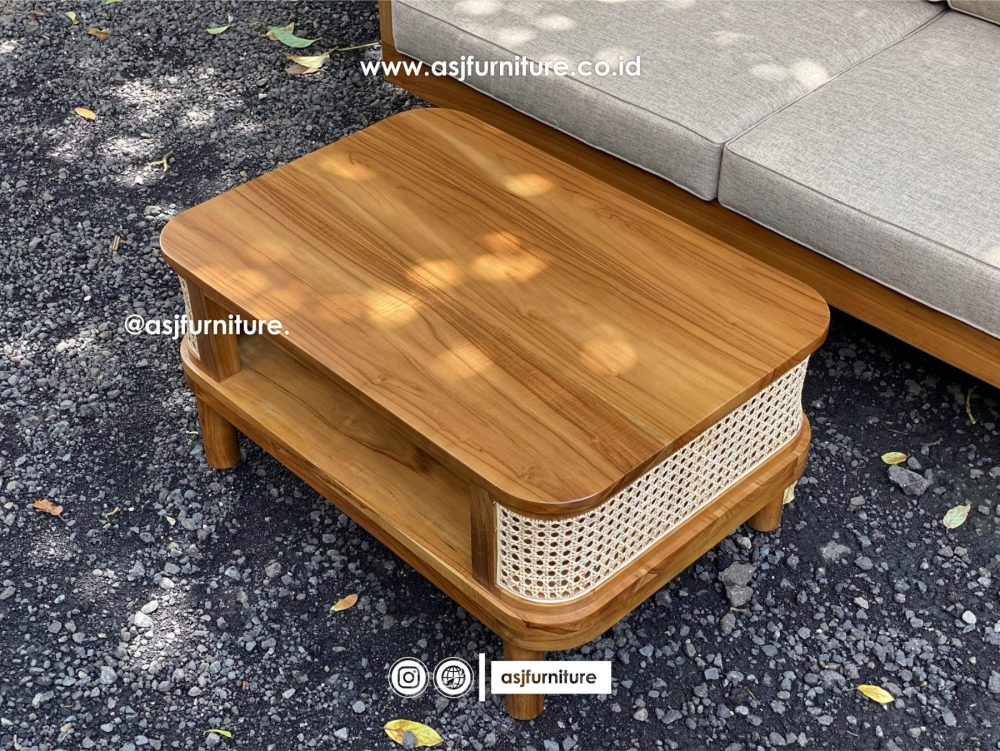 Sofa Jati Rotan Set Natural Minimalis Modern