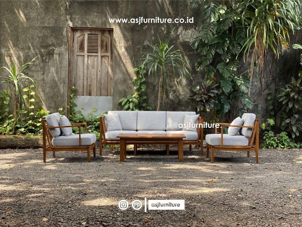 Sofa Set Jati Outdoor Klasik Modern Minimalis
