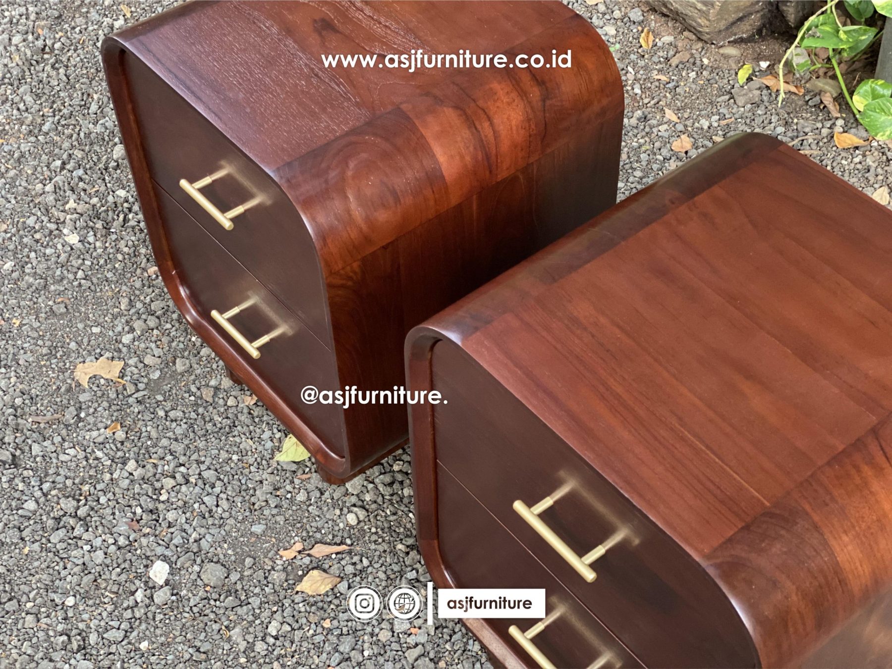 Nakas Jati Modern 2 Laci Minimalis Mewah Nakas Jati Modern 2 Laci Minimalis Mewah