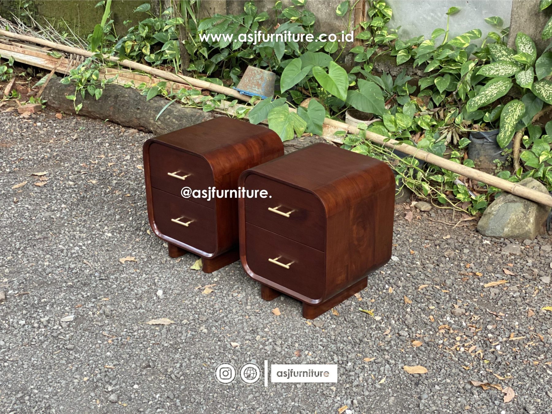 Nakas Jati Modern 2 Laci Minimalis Mewah Nakas Jati Modern 2 Laci Minimalis Mewah