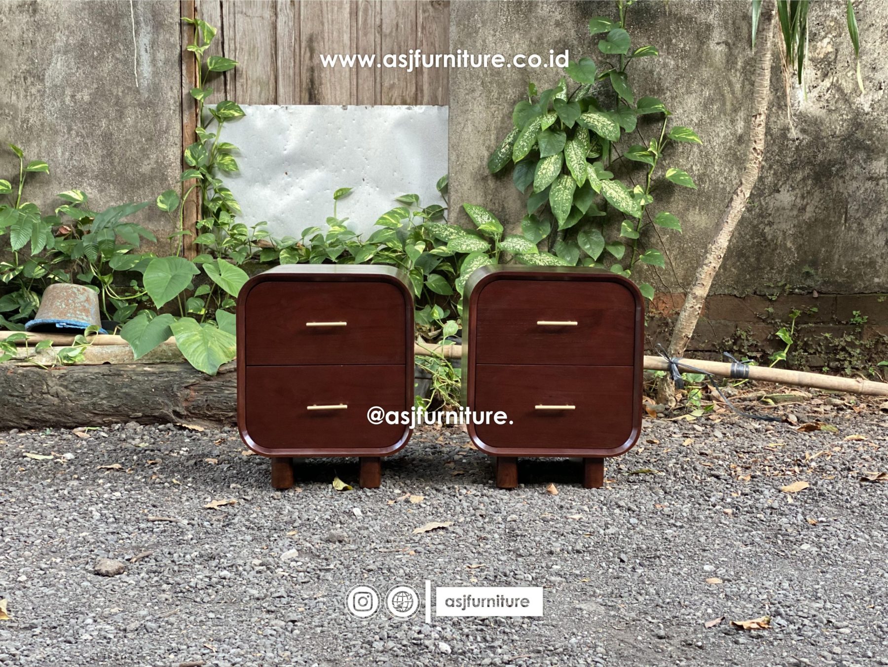 Nakas Jati Modern 2 Laci Minimalis Mewah Nakas Jati Modern 2 Laci Minimalis Mewah