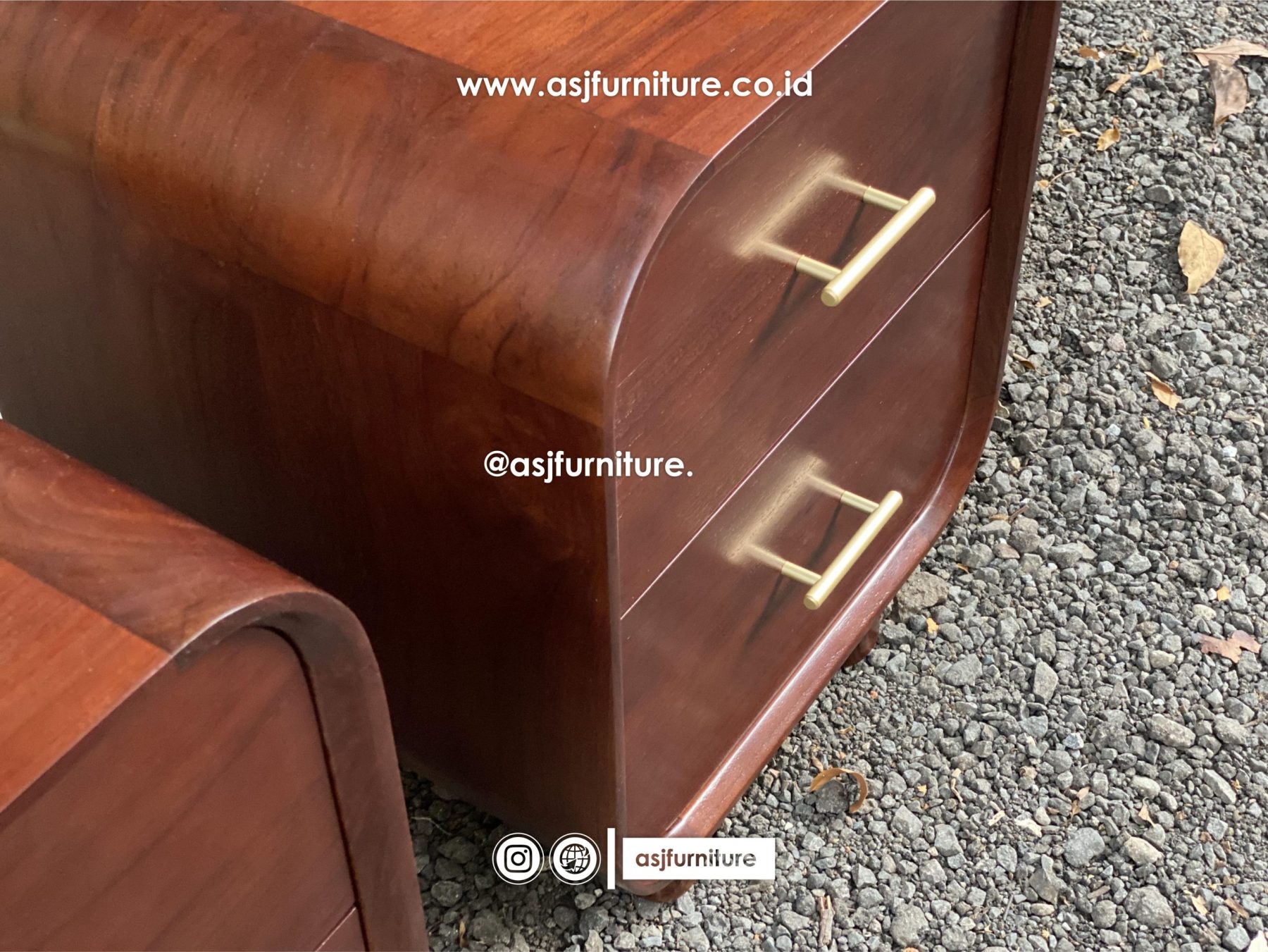 Nakas Jati Modern 2 Laci Minimalis Mewah Nakas Jati Modern 2 Laci Minimalis Mewah