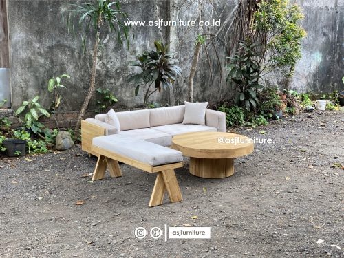 Sofa Tamu Set Japandi Jati Modern Minimalis Sofa Tamu Set Japandi Jati Modern Minimalis